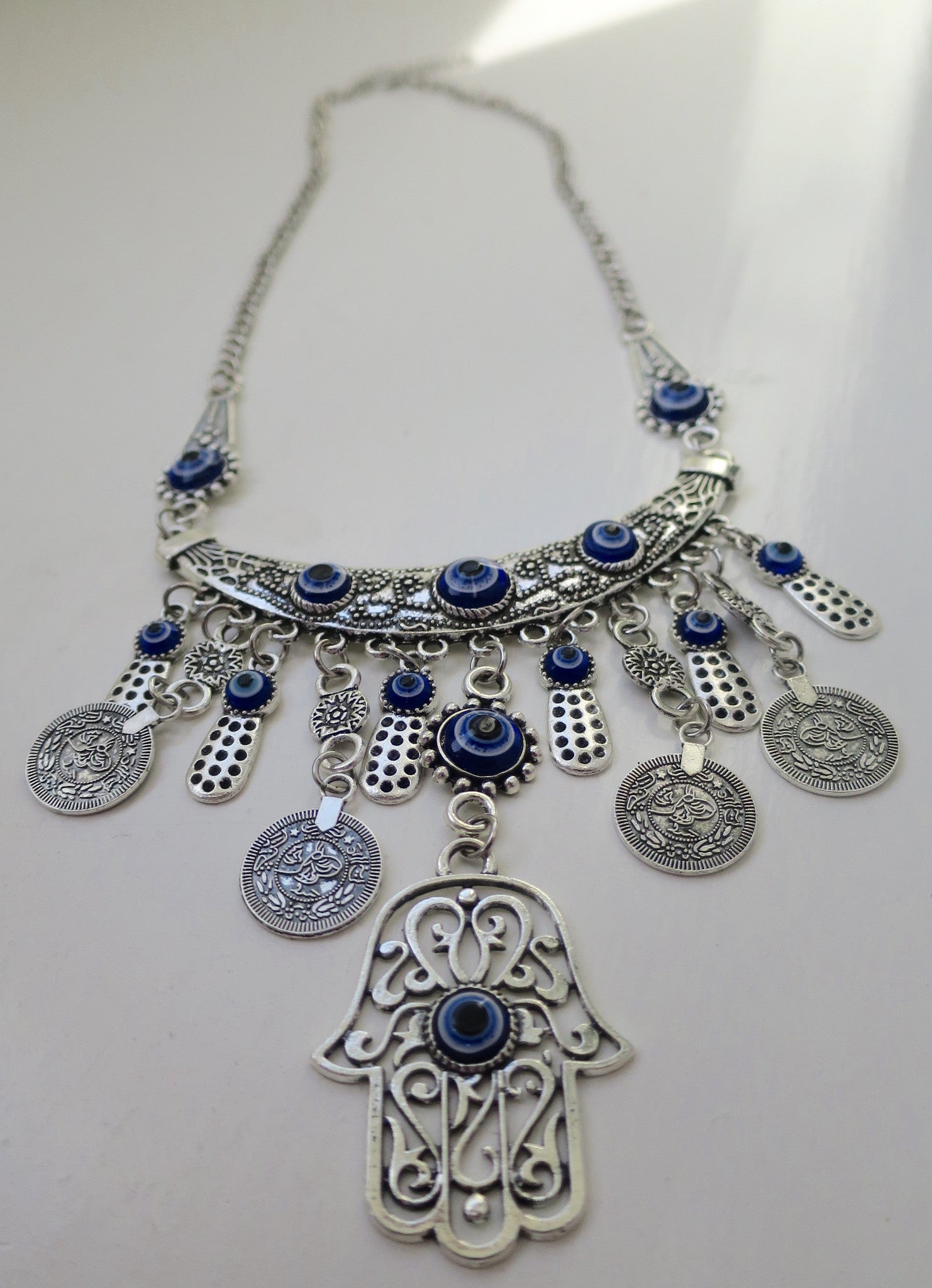 Evil Eye bohemian Coin Necklace - Pretty Princess Style
 - 2