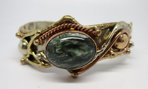 Allura Power Gems- Seraphinite Brass & Copper Cuff Bracelet - Pretty Princess Style
 - 1