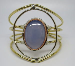 Allura Power Gems- Moonstone Bracelet- Golden Brass Wire Bracelet - Pretty Princess Style
 - 1