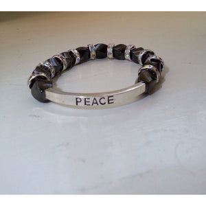 Triple Power Magnetic Hematite Clear Crystal Power Bracelet - Pretty Princess Style