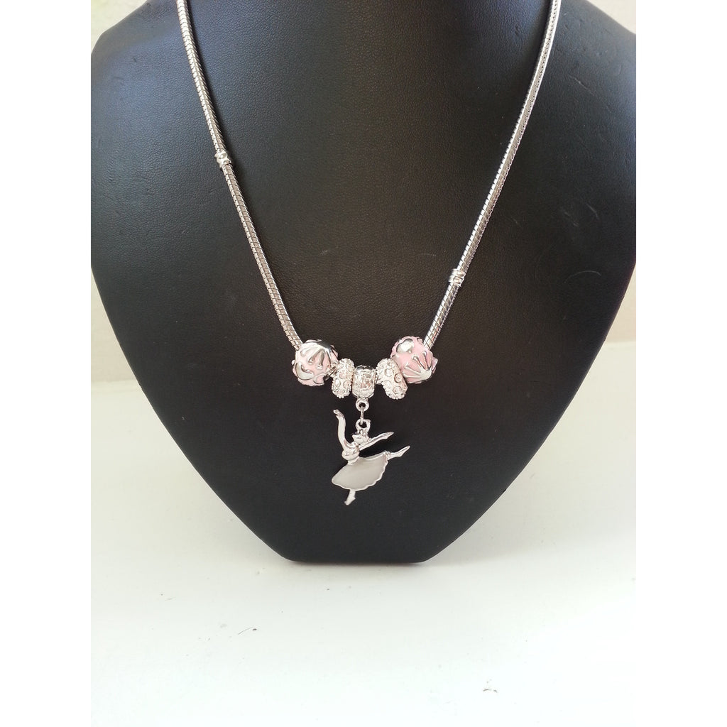 Ballerina Dance Charm Necklace - Pretty Princess Style