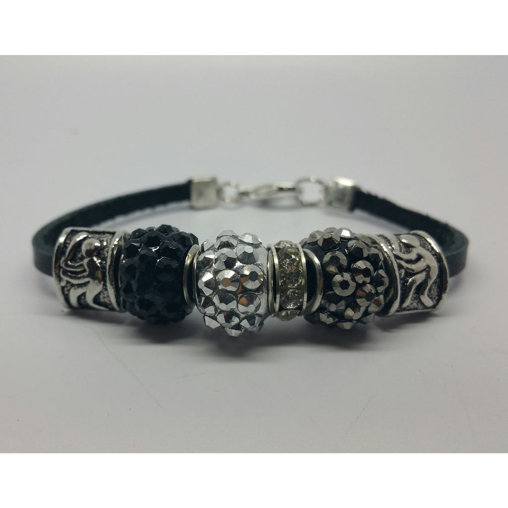 Dazzle Collection Leather Bracelet - Pretty Princess Style