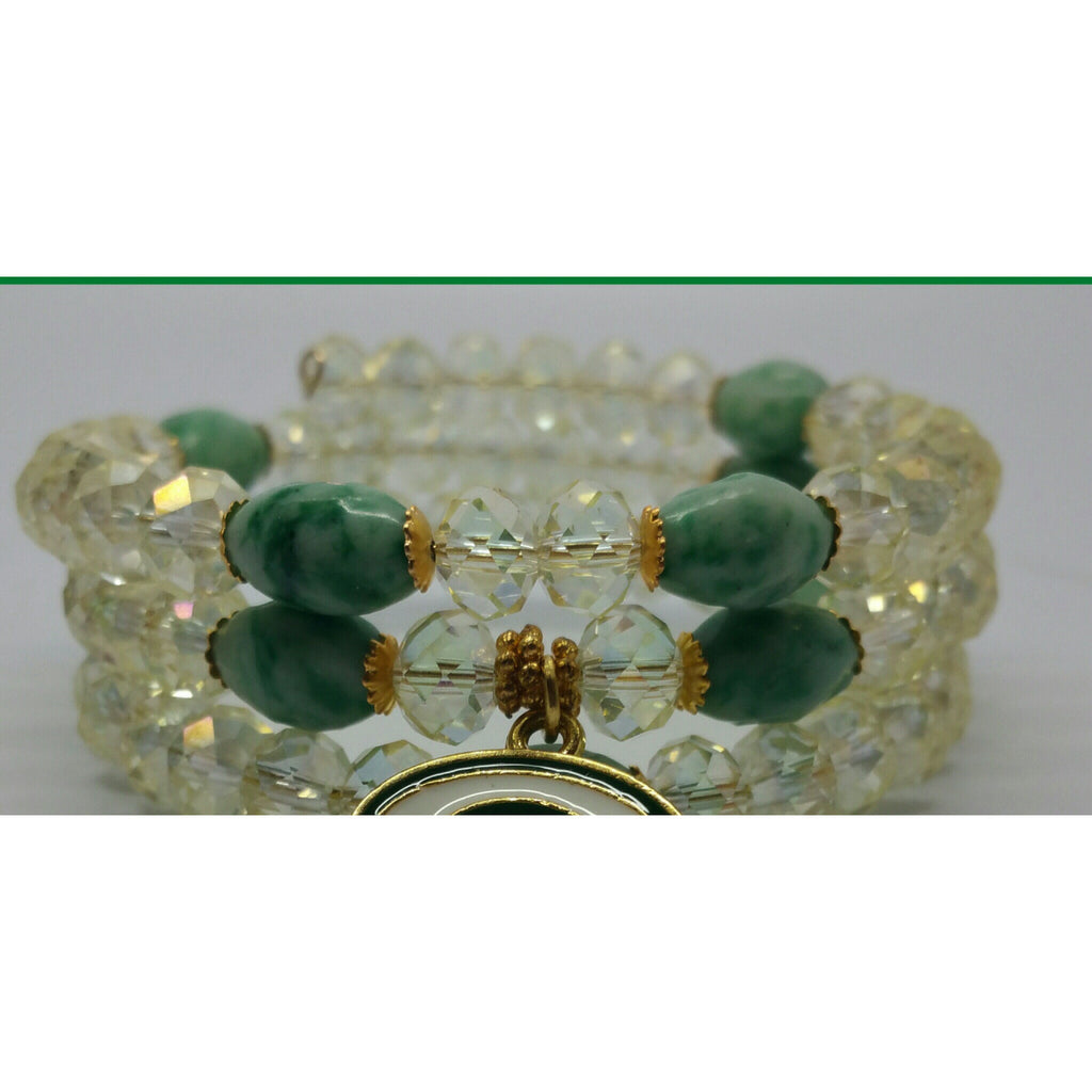 Fan  Love Memory Wire Bracelet-Greenbay - Pretty Princess Style