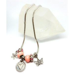 For Love Of Butterflies European Charm Necklace - Pretty Princess Style