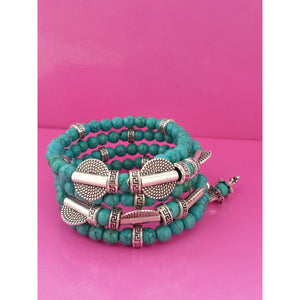 Blue Turquoise Howlite Calm Energy Bracelet -! - Pretty Princess Style