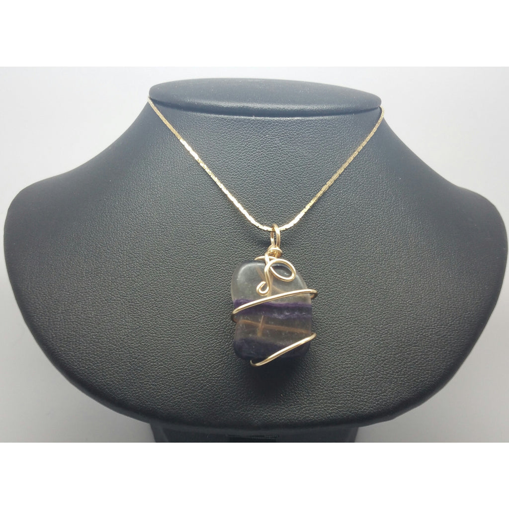 Fluorite Power Pendant -Clear Mind Creative Thought - Pretty Princess Style