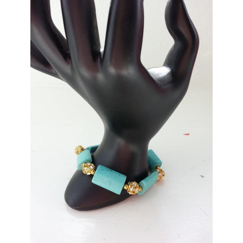 Turquoise Howlite Energy Bracelet - Pretty Princess Style