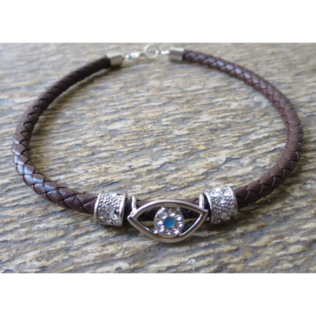 Evil Eye  Rhinestone Talisman Bolo  Choker - Pretty Princess Style