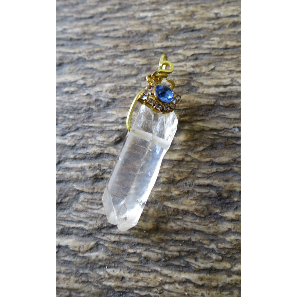 Clear Quartz Power Protection Pendant - Pretty Princess Style