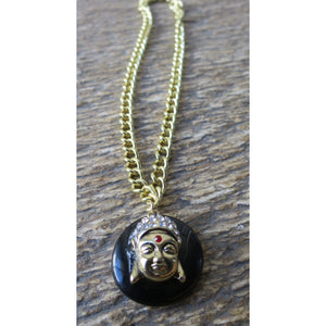 Gemstone Buddha Charm Necklace - Pretty Princess Style