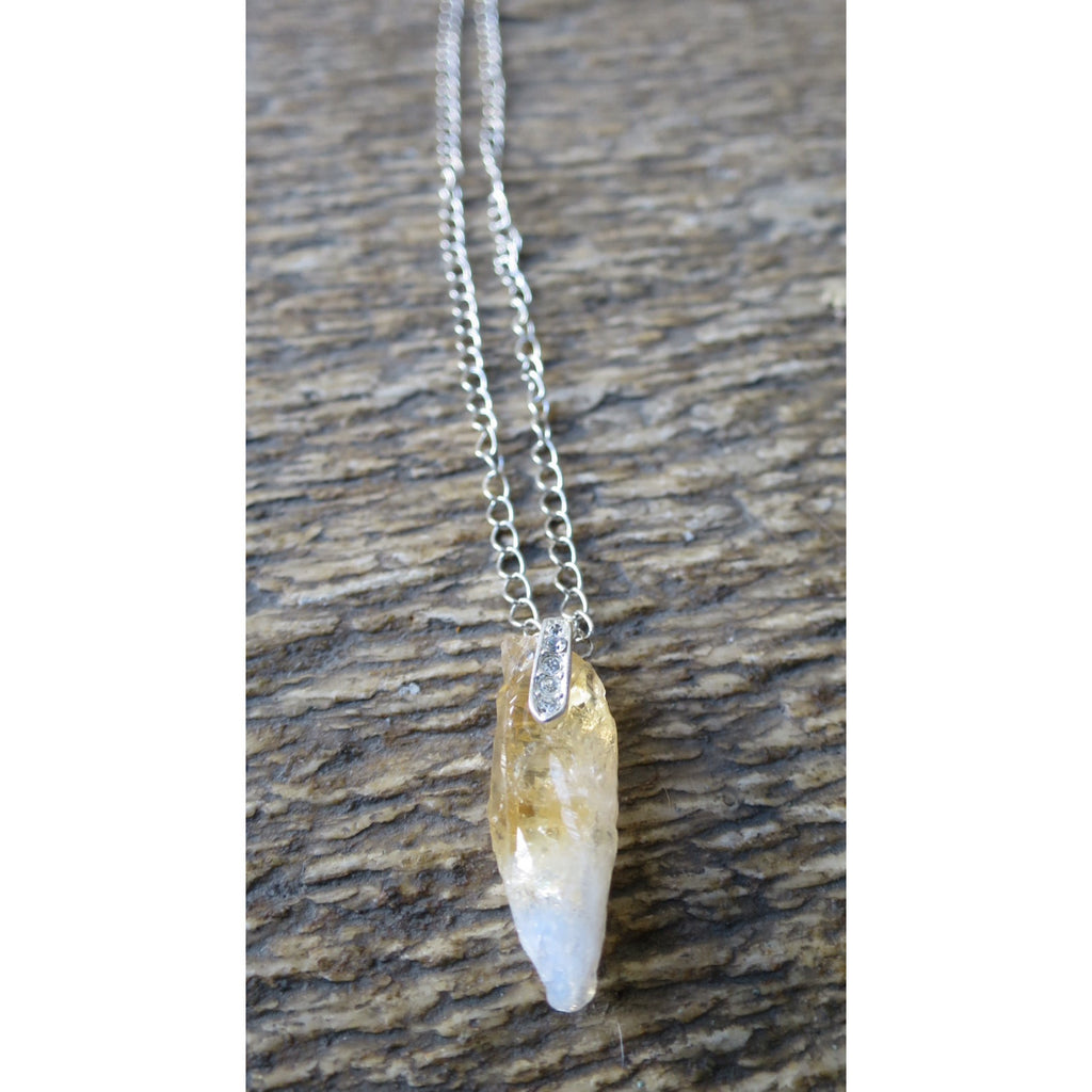 Citrine Rhinestone Pendant - Pretty Princess Style